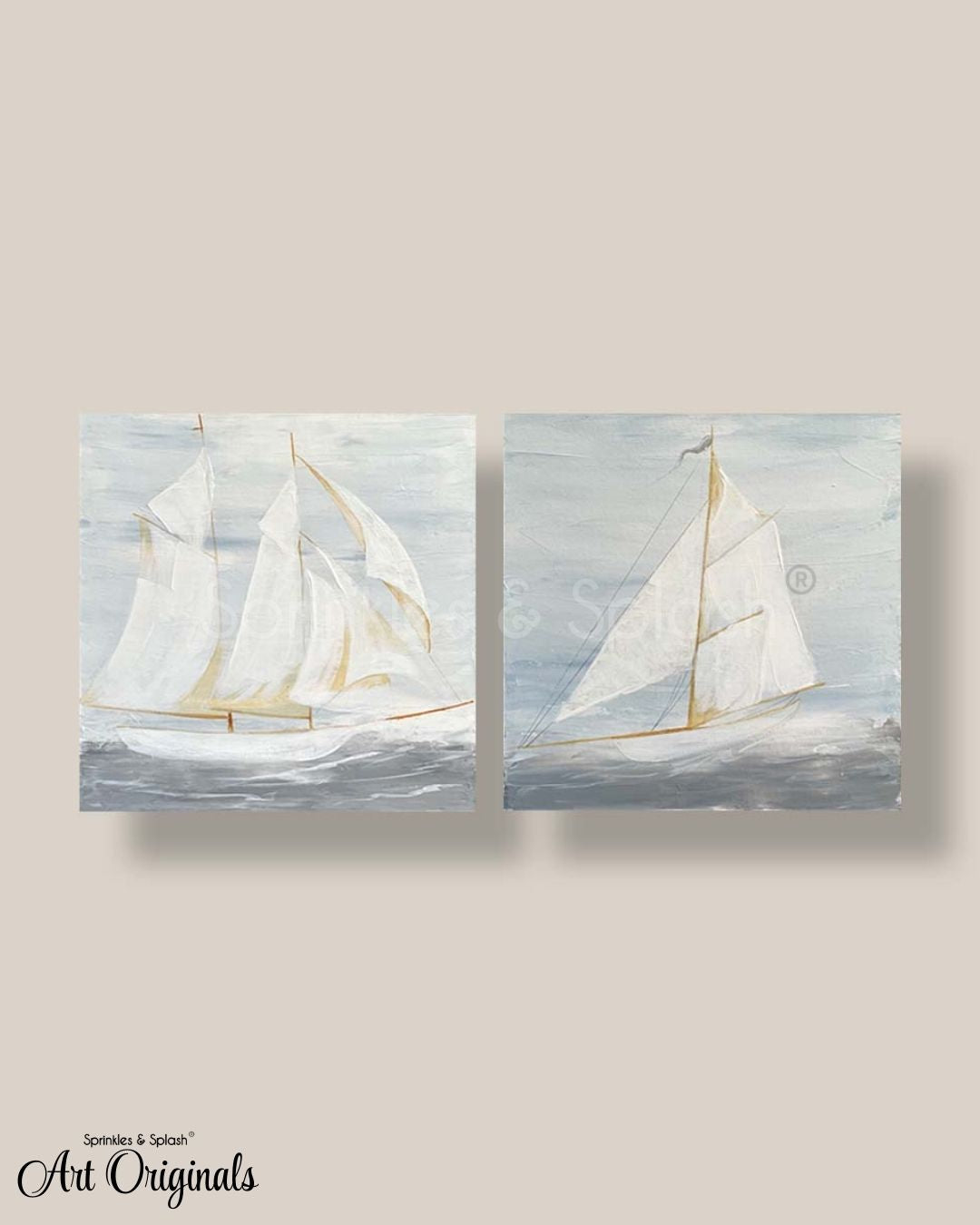 "HARBORING STILLNESS" | Acrylics on Canvas (Set of 2)