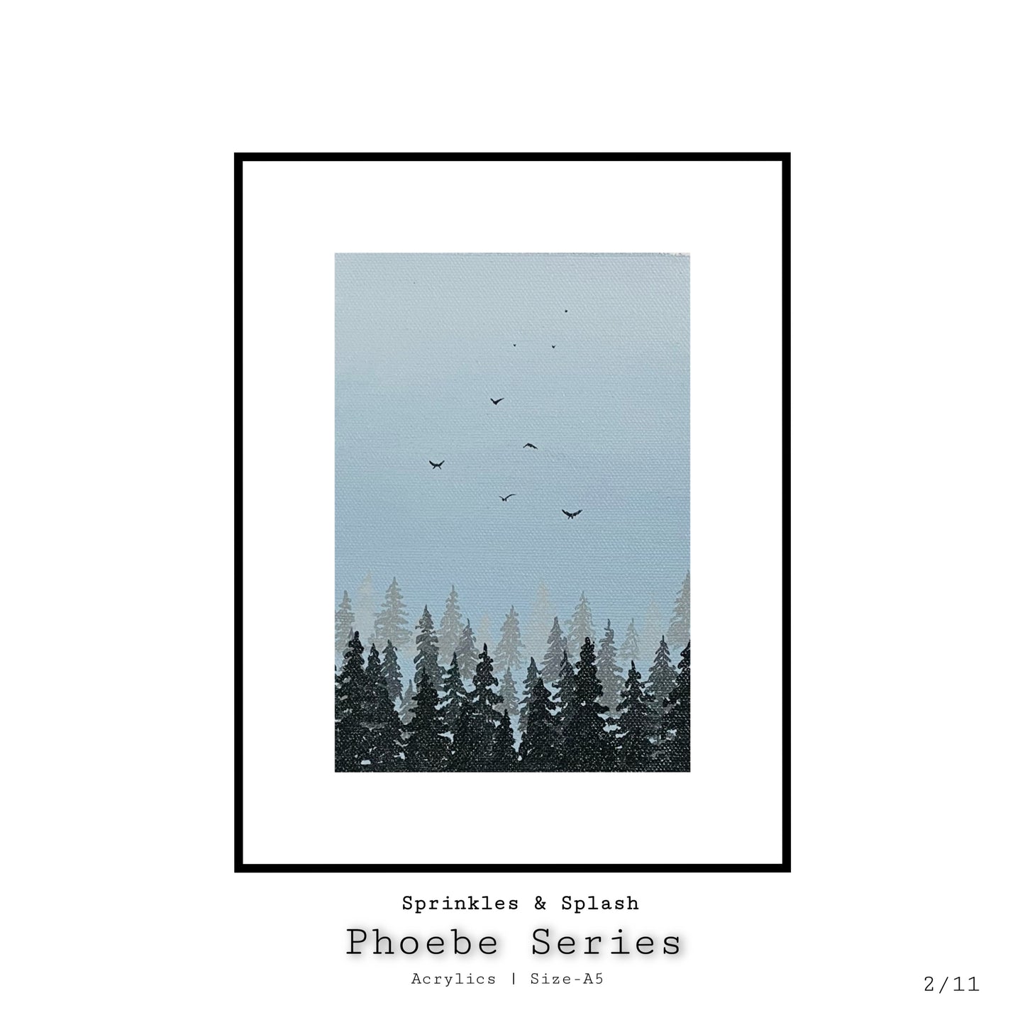 Blue Tranquil : Phoebe Series | Acrylics on Canvas